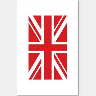 Red & White Union Jack Flag Posters and Art